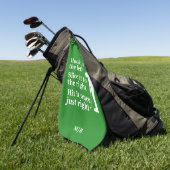 Serviette De Golf Funny Golf Thème Citation Hochez-le, découpez-le, (Vert)