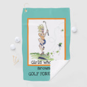 Serviette De Golf Funny Golf Towne (En situation)
