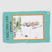 Serviette De Golf Funny Golf Towne (Horizontal)
