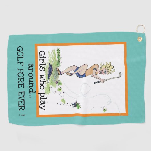 Serviette De Golf Funny Golf Towne (Horizontal)