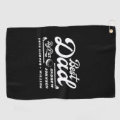 Serviette De Golf Funny Golfer meilleur papa par pair | Nom du monog (Horizontal)