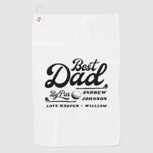 Serviette De Golf Funny Golfer meilleur papa par pair Nom du monog