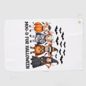 Serviette De Golf Funny Highland Cow Moo-d pour Halloween (Horizontal)