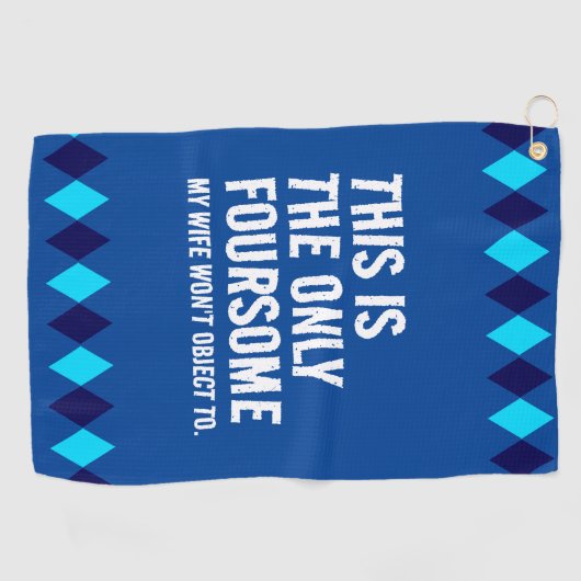 Serviette De Golf Funny Jacquard Bleu C'est le Seul ... (Horizontal)