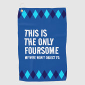 Serviette De Golf Funny Jacquard Bleu C'est le Seul ... (Devant)