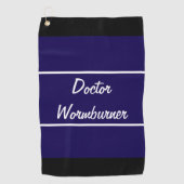 Serviette De Golf Funny marine bleu ver cadeau pour golfer (Devant)