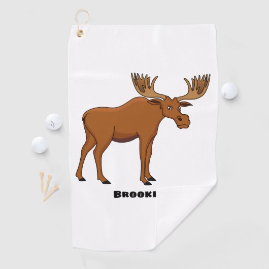 Serviette De Golf Funny moose (En situation)