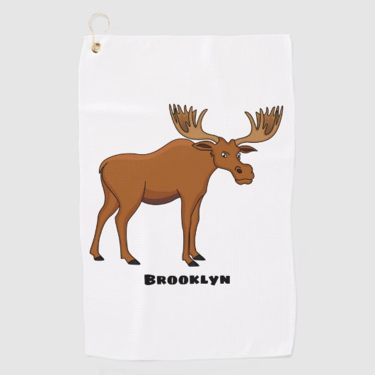 Serviette De Golf Funny moose (Devant)