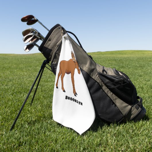 Serviette De Golf Funny moose (Vert)