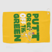 Serviette De Golf Funny Putting Trash Talk Putt Or Get Off Green (Horizontal)