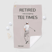 Serviette De Golf Funny Retirement Now Accepting Tee Times Gift (En situation)