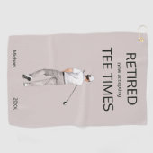 Serviette De Golf Funny Retirement Now Accepting Tee Times Gift (Horizontal)