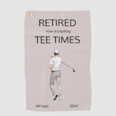 Serviette De Golf Funny Retirement Now Accepting Tee Times Gift (Devant)