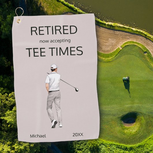 Serviette De Golf Funny Retirement Now Accepting Tee Times Gift