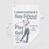 Serviette De Golf Funny Retraite Golfer Thème Retro Golf (En situation)