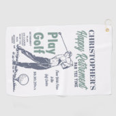 Serviette De Golf Funny Retraite Golfer Thème Retro Golf (Horizontal)