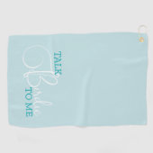 Serviette De Golf Funny Turquoise Golf Plaisanterie (Horizontal)