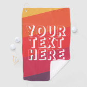 Serviette De Golf Funny Weekend Scramble Retro Sunset Add Text (En situation)