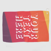 Serviette De Golf Funny Weekend Scramble Retro Sunset Add Text (Horizontal)