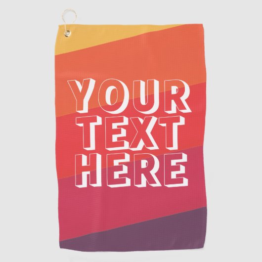 Serviette De Golf Funny Weekend Scramble Retro Sunset Add Text (Devant)