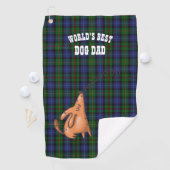 Serviette De Golf Funny Worlds Best Chien Papa Golf Golfer Personnal (En situation)
