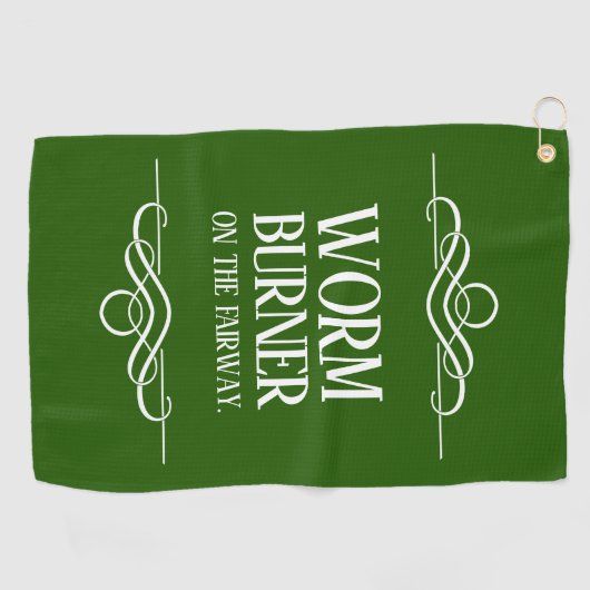 Serviette De Golf Funny Worm Burner sur le Fairway (Horizontal)