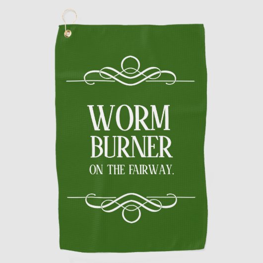 Serviette De Golf Funny Worm Burner sur le Fairway (Devant)