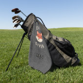 Serviette De Golf Funny Zero Fox donné monogramme (Vert)