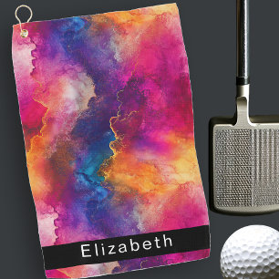 Serviette De Golf Fusion Personnalisée de Couleur Rose Moderne