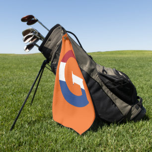 Serviette De Golf G Monogramme superposé sur le drapeau NLD ou sur l