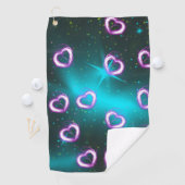 Serviette De Golf Galaxie de coeur (En situation)