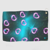Serviette De Golf Galaxie de coeur (Horizontal)