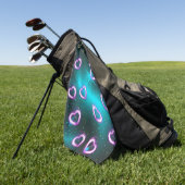 Serviette De Golf Galaxie de coeur (Vert)