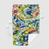 Serviette De Golf Galets colorés Art Mosaïque (En situation)