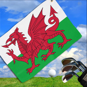 Serviette De Golf Gallois Drapeau & golf Pays de Galles - Cymru /spo