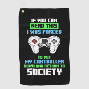 Serviette De Golf Gamer A Été Forcé De Cotroll Game