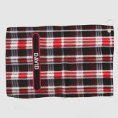 Serviette De Golf Gamme Abstraite Red Black (Horizontal)