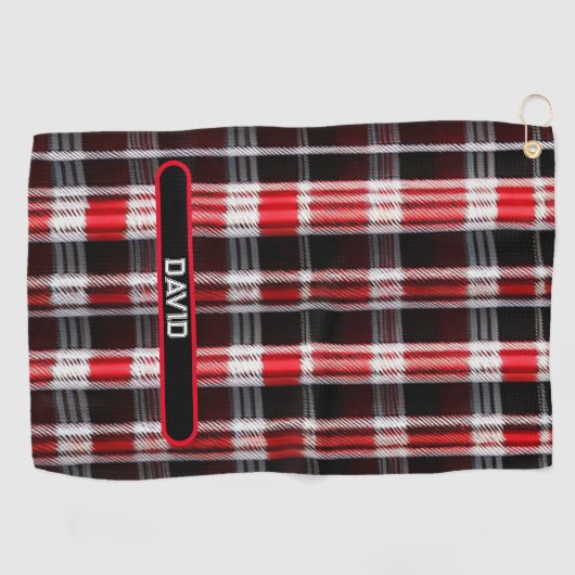 Serviette De Golf Gamme Abstraite Red Black (Horizontal)