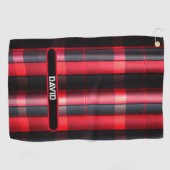 Serviette De Golf Gamme Abstraite Red Black Plaid (Horizontal)