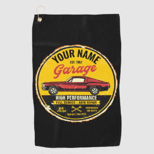 Serviette De Golf Garage de voiture classique rouge rapide 1967 pers