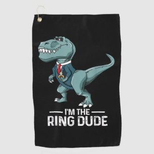Serviette De Golf Garçons Porte-Bague T-Rex Dinosaur Soirée de maria