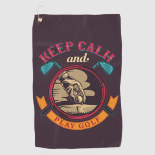 Serviette De Golf Gardez le calme et jouez au golf