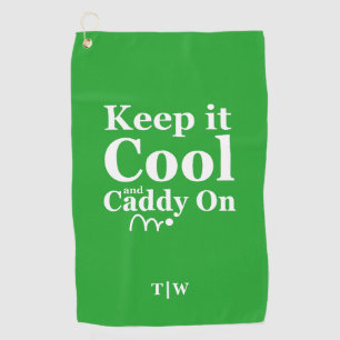 Serviette De Golf Gardez-Le Cool Et Caddy Sur Le Nom Du Club De Golf