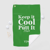 Serviette De Golf Gardez-Le Cool Et Mettez-Le À L'Initiale (En situation)