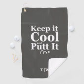 Serviette De Golf Gardez-Le Cool Et Mettez-Le À L'Initiale (En situation)