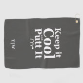 Serviette De Golf Gardez-Le Cool Et Mettez-Le À L'Initiale (Horizontal)