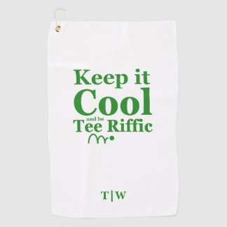 Serviette De Golf Gardez-Le Cool Et Soyez Les Initiales Riffiques