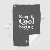 Serviette De Golf Gardez-le Cool et Swing Golf Thème (En situation)