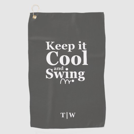 Serviette De Golf Gardez-le Cool et Swing Golf Thème (Devant)