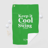 Serviette De Golf Gardez-le Cool et Swing Golf Thème (En situation)
